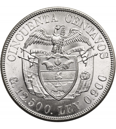 Kolumbia, Republika. 50 Centavos 1934 (S), Simon Bolivar