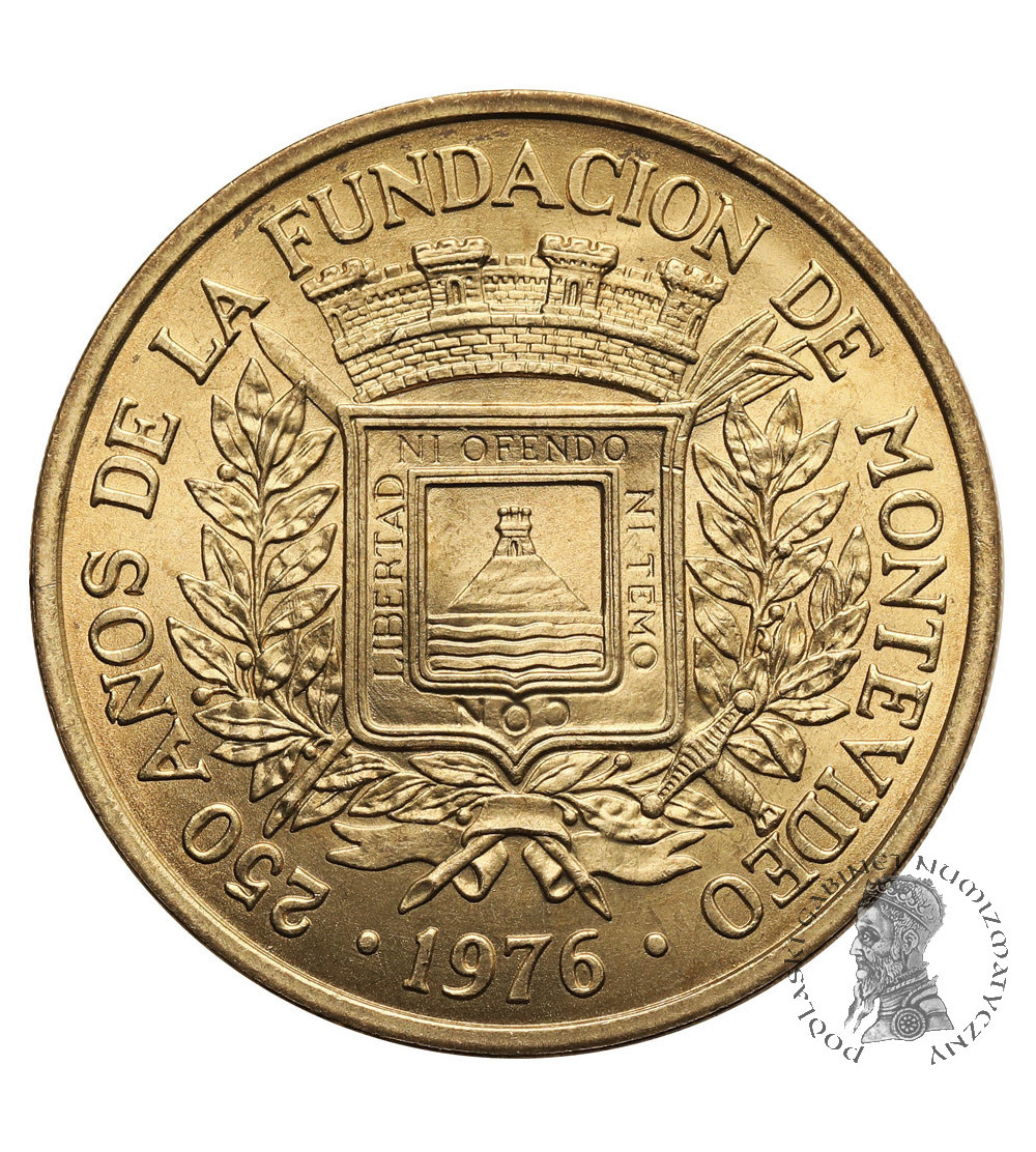 Uruguay. 5 Pesos 1976, 250th anniversary of the founding of Montevideo, Bruno Mauricio de Zabala