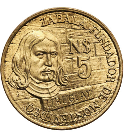 Urugwaj. 5 Pesos 1976, 250 rocznica założenia Montevideo, Bruno Mauricio de Zabala