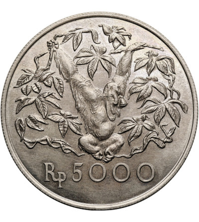 Indonesia. 5000 Rupiah 1974, Orangutan (pongo pygmaeus Pongidae), series: Conservation