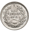 Chile, Republic. 10 Centavos 1915, Condor