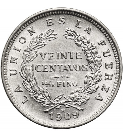 Boliwia, Republika. 20 Centavos 1909 H
