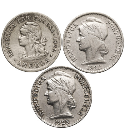 Angola. Zestaw 50 Centavos 1922, 1923, 1928 - 3 monety