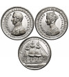 Wielka Brytania, Wiktoria (1837-1901). Zestaw trzech wiktoriańskich medali pamiątkowych 1840