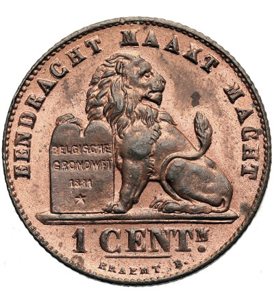 Belgium, Leopold II (1865-1909). 1 Centime 1907, DER BELGEN