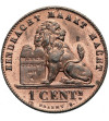 Belgia, Leopold II (1865-1909). 1 Centime 1907,  DER BELGEN