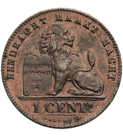 Belgium, Leopold II (1865-1909). 1 Centime 1907, DER BELGEN