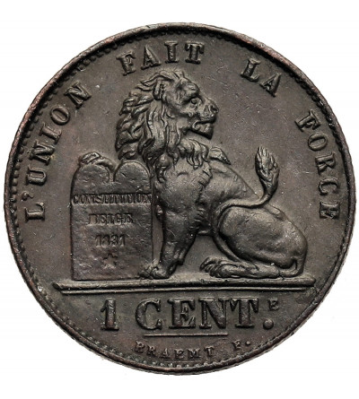 Belgia, Leopold II (1865-1909). 1 Centime 1907, DES BELGES