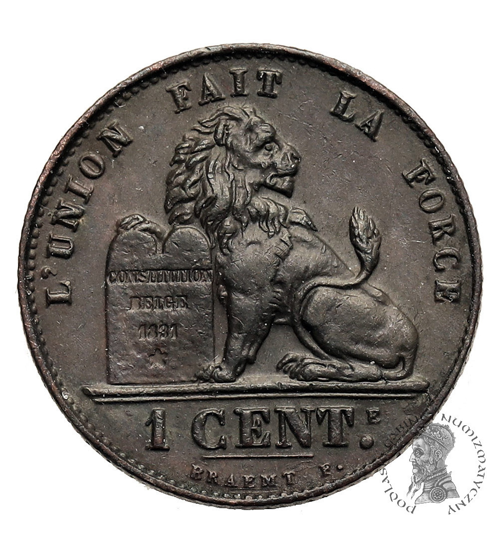 Belgia, Leopold II (1865-1909). 1 Centime 1907, DES BELGES