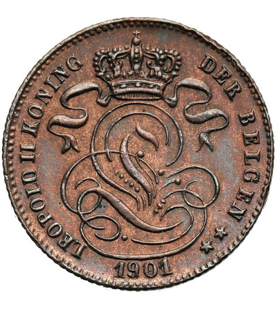 Belgium, Leopold II (1865-1909). 1 Centime 1901/1899, DER BELGEN