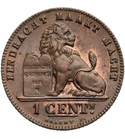 Belgia, Leopold II (1865-1909). 1 Centime 1902 / 1, DER BELGEN