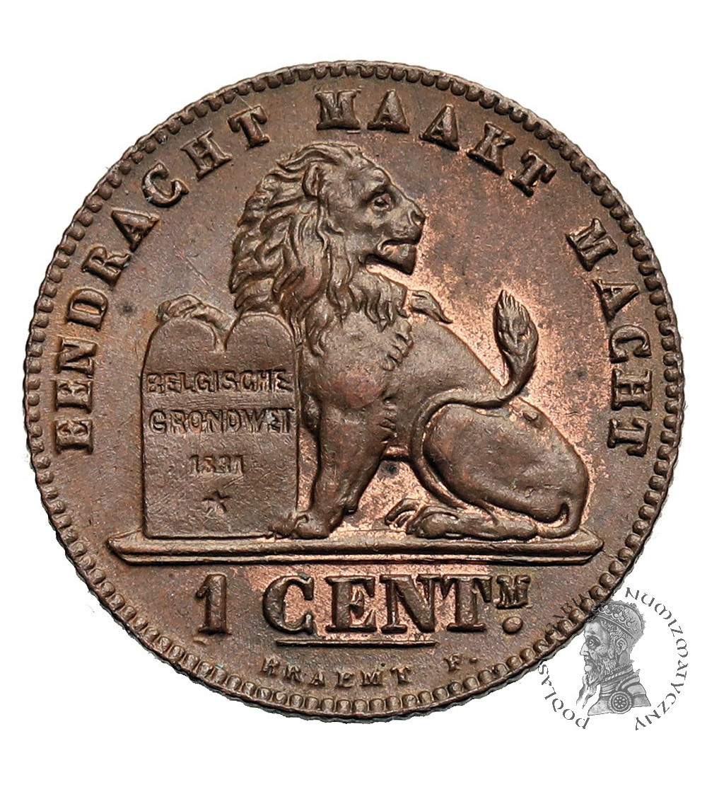 Belgia, Leopold II (1865-1909). 1 Centime 1902 / 1, DER BELGEN
