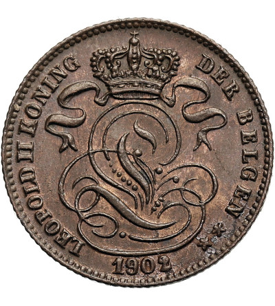Belgia, Leopold II (1865-1909). 1 Centime 1902 / 1, DER BELGEN