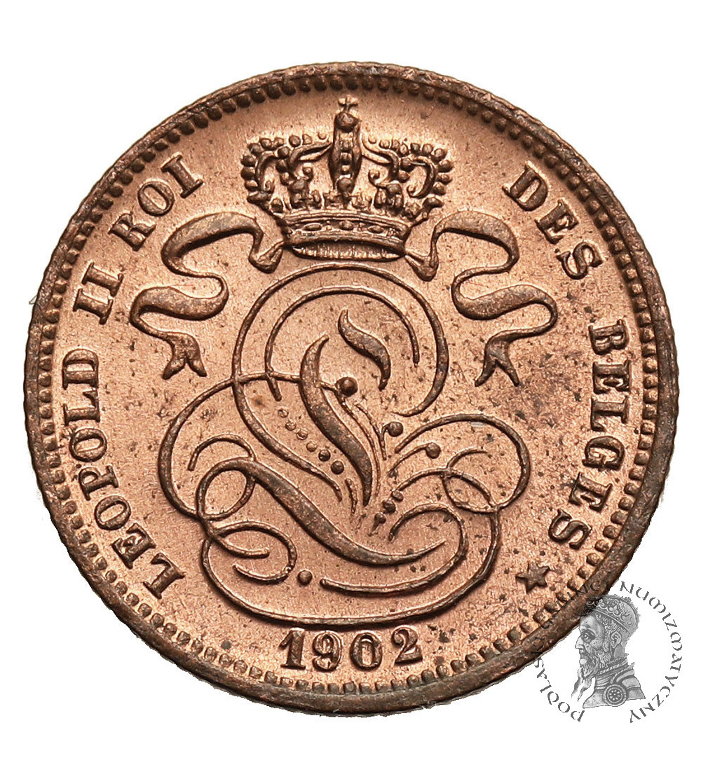 Belgium, Leopold II (1865-1909). 1 Centime 1902, DES BELGES
