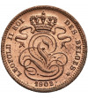 Belgium, Leopold II (1865-1909). 1 Centime 1902, DES BELGES