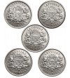 Latvia. Set of 5 x 1 Lats 2010-2013 - 5 commemorative coins