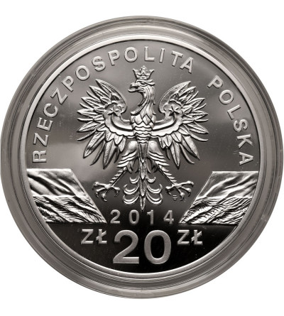 Poland. 20 Zlotych 2014, Polish konik horse (Equus caballus gmelini), Animals of the World series - Proof