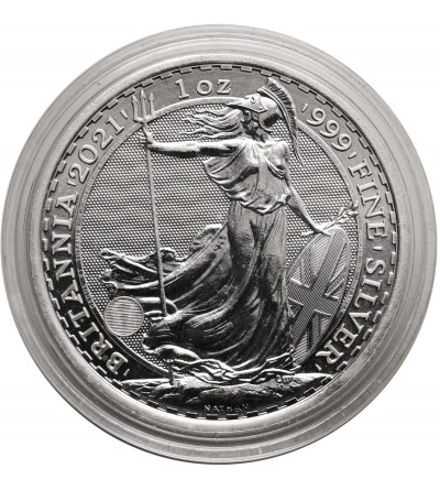 Great Britain, Elizabeth II (1952-2022). 2 Pounds 2021, "Britannia" - 1 Oz .999