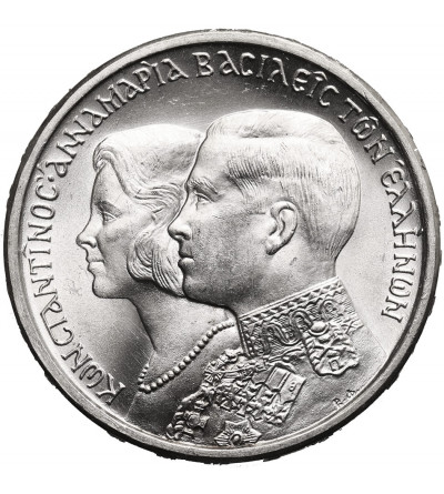 Grecja, Konstantyn II (1964-1973). 30 drachm 1964, Ślub Królewski