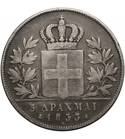 Greece, Otto (1832–1862). 5 Drachmai 1833