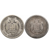 Grecja, Jerzy I (1863-1913). Zestaw 2 x 1 drachma 1873 i 1883