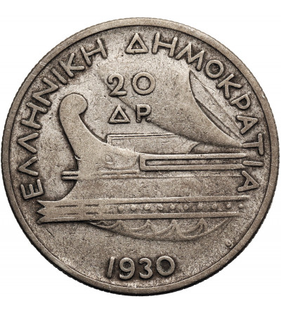 Greece, Second Hellenic Republic (1924-1935). 20 Drachmai 1930