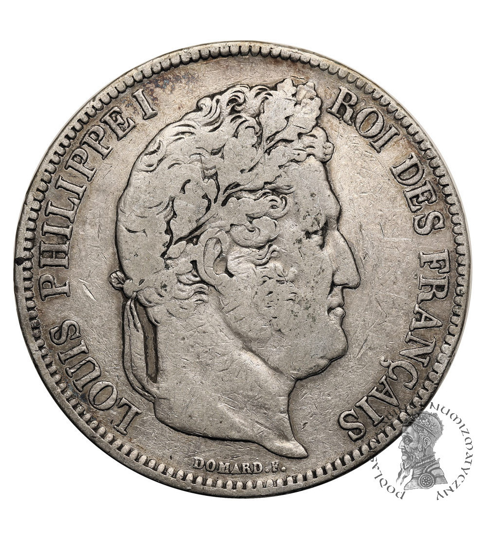 Francja, Louis-Philippe (1830-1848). 5 franków 1833 L, Bajonna