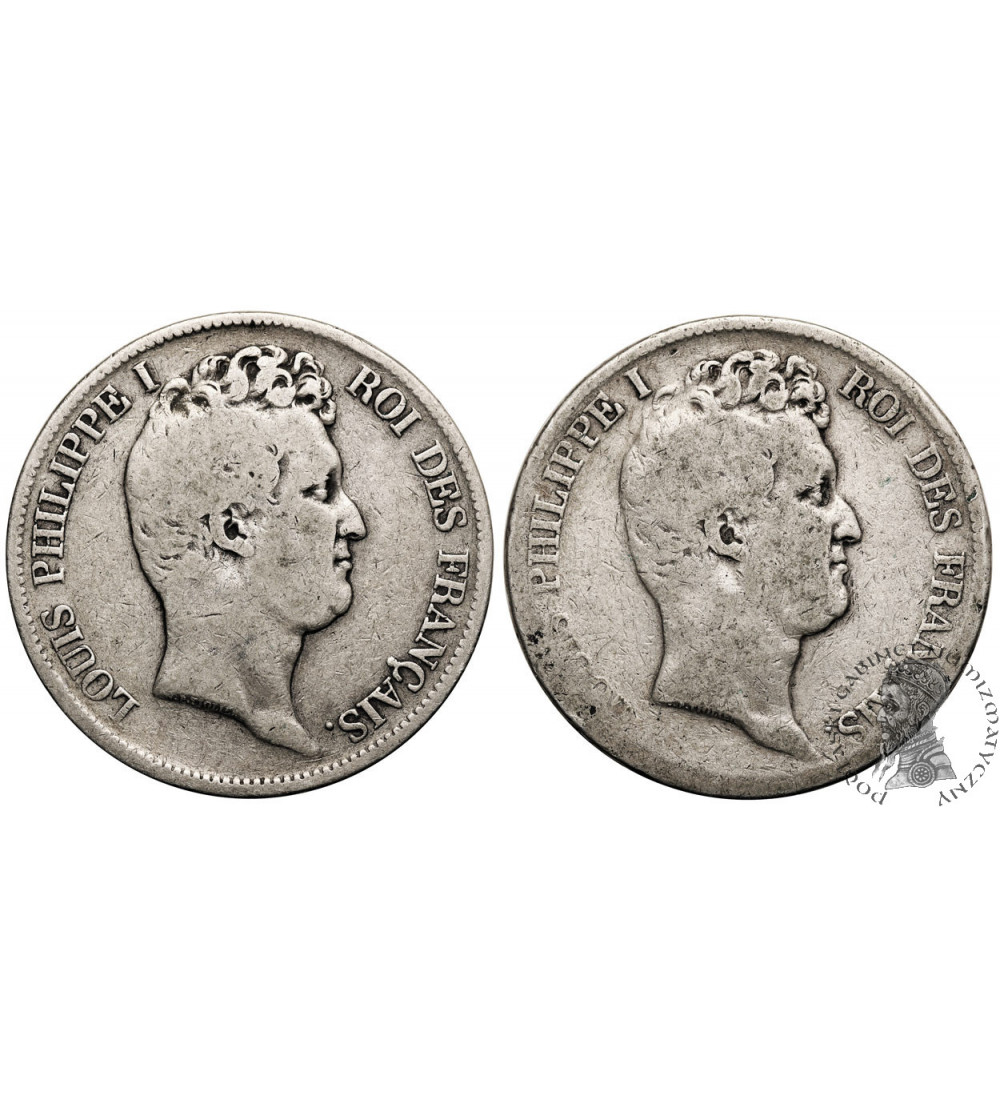 France, Louis-Philippe (1830-1848). Set of 2 x 5 Francs 1831