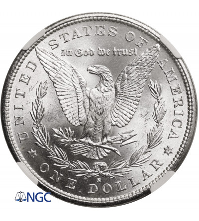 USA. Morgan Dolar 1881 S, San Francisco - NGC MS 63