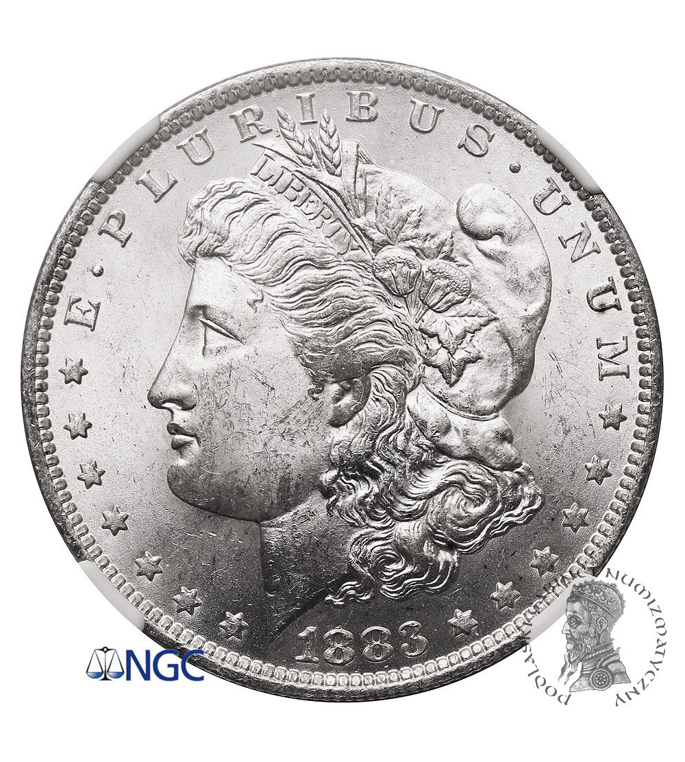 USA. Morgan Dollar 1883 O, New Orleans - NGC MS 63