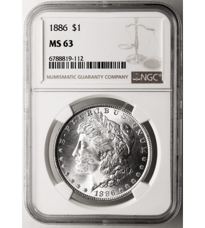 USA. Morgan Dollar 1886, Philadelphia - NGC MS 63