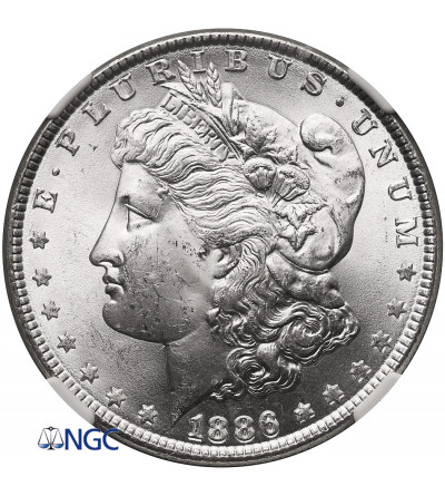 USA. Morgan Dollar 1886, Philadelphia - NGC MS 63