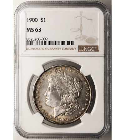 USA. Morgan Dolar 1900, Filadelfia - NGC MS 63
