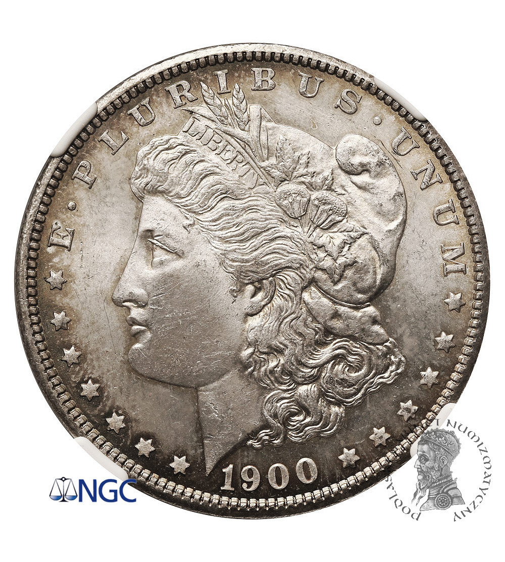 USA. Morgan Dolar 1900, Filadelfia - NGC MS 63