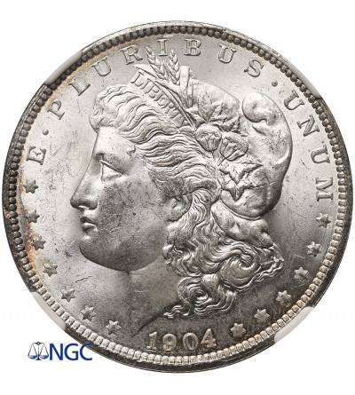 USA. Morgan Dolar 1904 O, Nowy Orlean - NGC MS 63