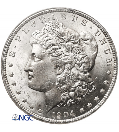 USA. Morgan Dollar 1904 O, New Orleans - NGC MS 63