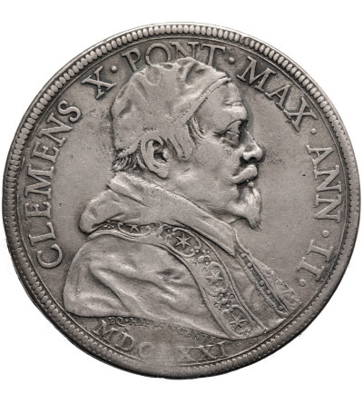Papal States / Vatican,  Clemens X, 1670-1676. Piastra 1671, ANN II, Rome Mint