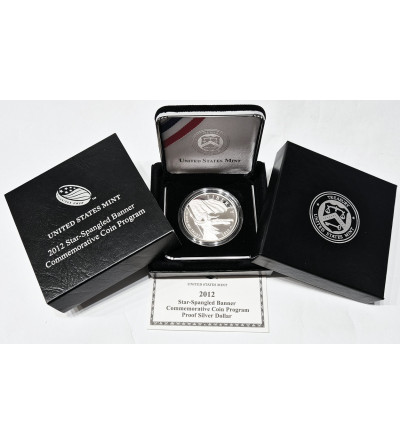 USA. 1 Dollar 2012 P, Philadelphia, “The Star-Spangled Banner” (American National Anthem) - Proof