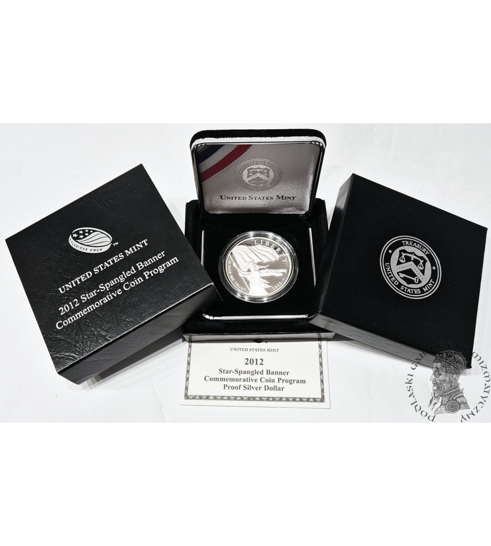 USA. 1 Dollar 2012 P, Philadelphia, “The Star-Spangled Banner” (American National Anthem) - Proof