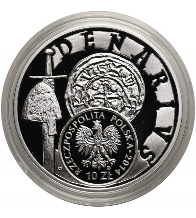 Poland. 10 Zlotych 2014, History of the Polish Coins - Denarius of Boleslaw III Krzywousty - Proof