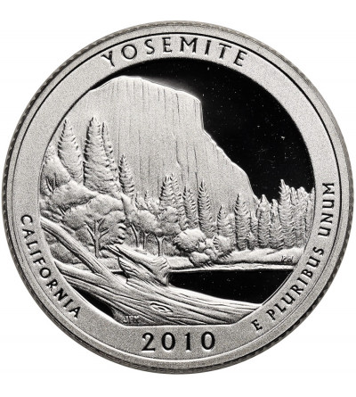 USA. Silver 1/4 Dollar “Washington Quarter” 2010 S, San Francisco, Yosemite, California
