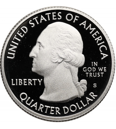 USA. Silver 1/4 Dollar “Washington Quarter” 2010 S, San Francisco, Yosemite, California