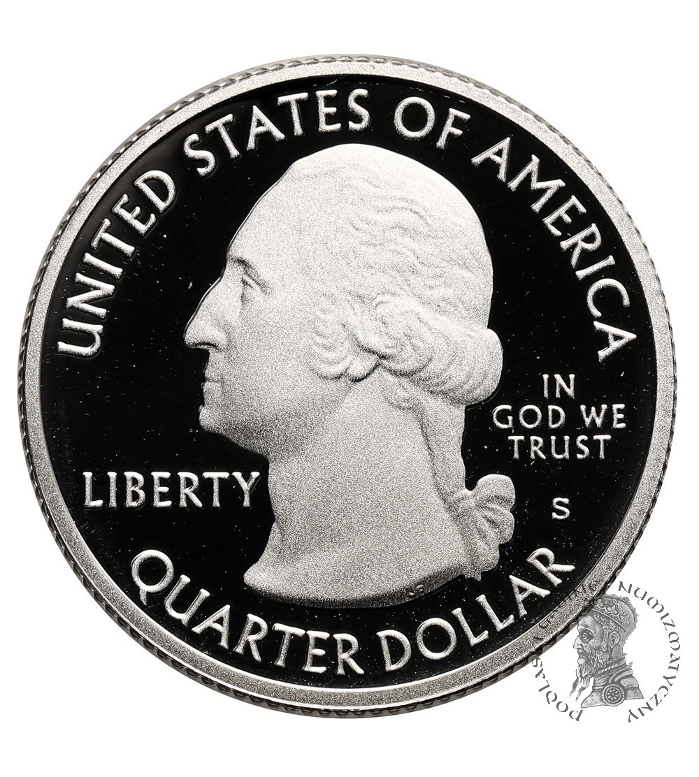 USA. Silver 1/4 Dollar “Washington Quarter” 2010 S, San Francisco, Yosemite, California