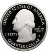 USA. Silver 1/4 Dollar “Washington Quarter” 2010 S, San Francisco, Yosemite, California