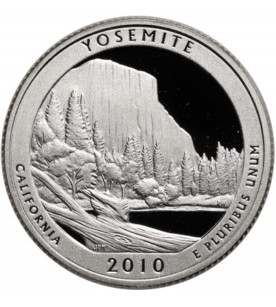 USA. Silver 1/4 Dollar “Washington Quarter” 2010 S, San Francisco, Yosemite, California