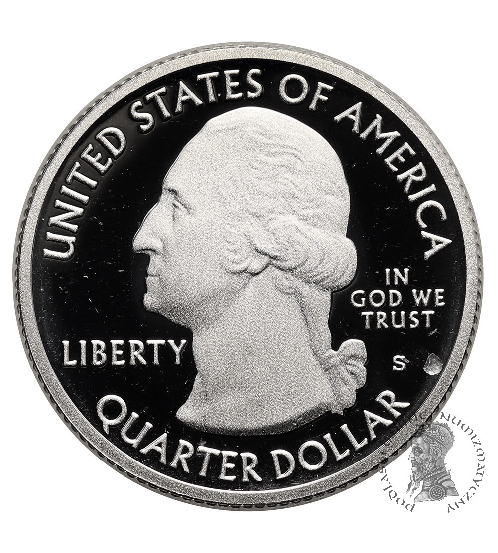USA. Silver 1/4 Dollar “Washington Quarter” 2010 S, San Francisco, Mount Hood, Oregon