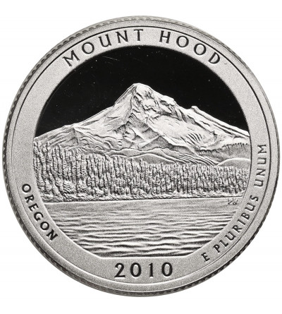 USA. Silver 1/4 Dollar “Washington Quarter” 2010 S, San Francisco, Mount Hood, Oregon