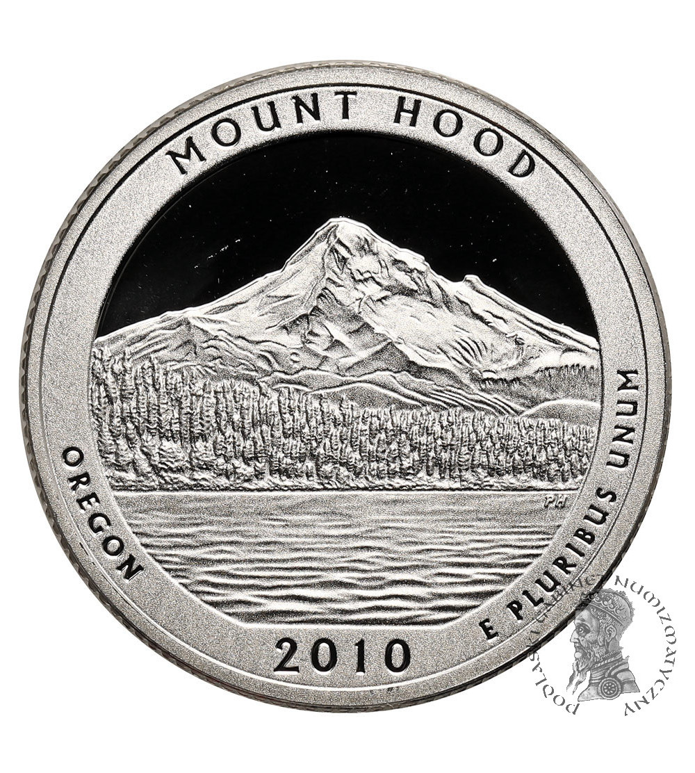 USA. 1/4 Dollar “Washington Quarter” 2010 S, San Francisco, Mount Hood, Oregon