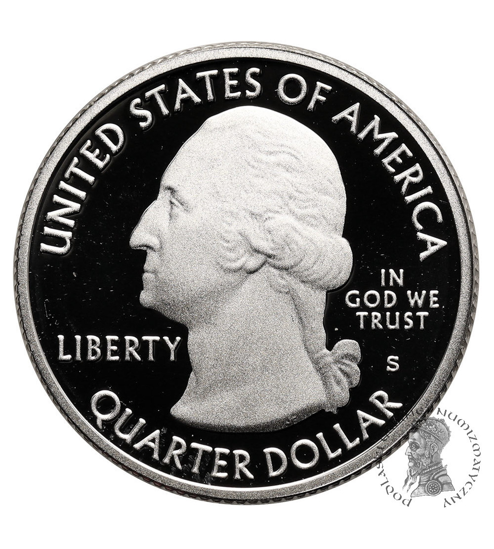 USA. 1/4 Dollar “Washington Quarter” 2010 S, San Francisco, Hot Springs, Arkansas