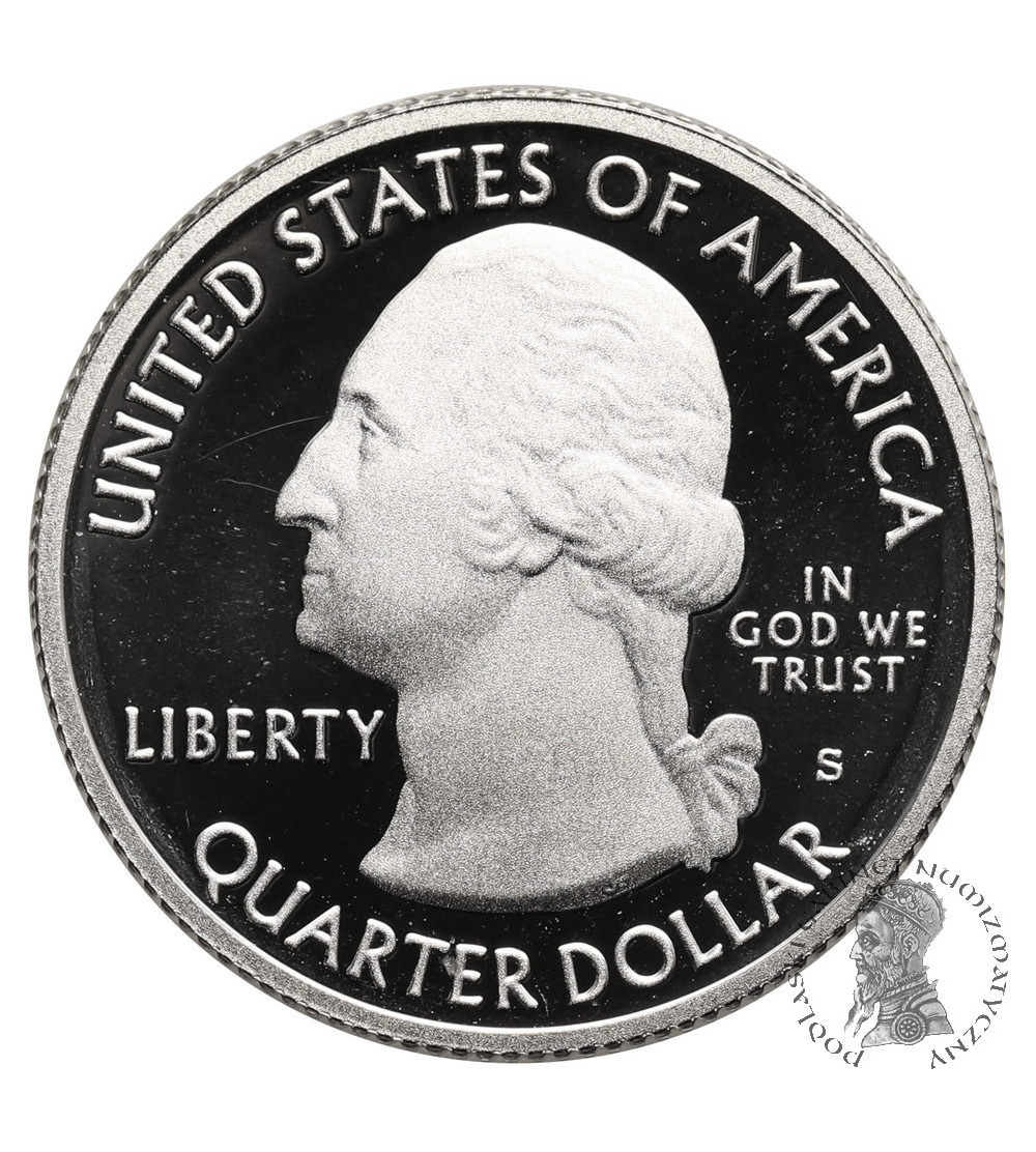 USA. Silver 1/4 Dollar “Washington Quarter” 2010 S, San Francisco, Grand Canyon, Arizona